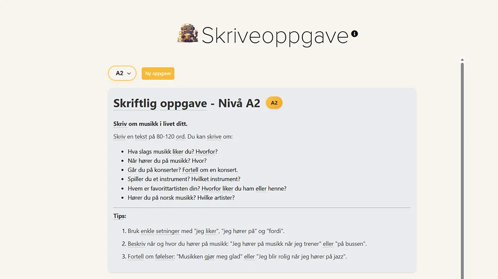 Skrive i Språki